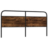 Hoofdbord Staal En Bewerkt Hout Kleurig