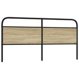 Hoofdbord Staal En Bewerkt Hout Kleurig