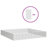 Dierenverblijf 48 Panelen Gegalvaniseerd Ijzer
