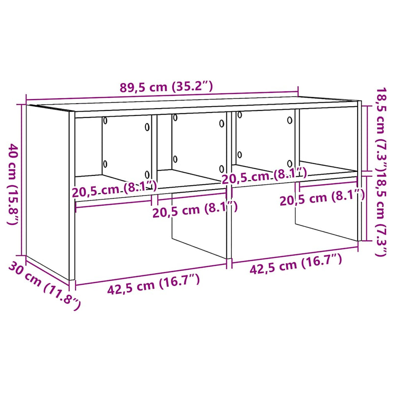 Schoenenrek Stapelbaar 89,5X30X40 Cm Kleurig