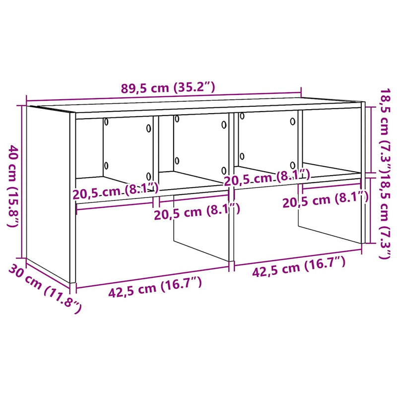 Schoenenrek Stapelbaar 89,5X30X40 Cm Kleurig