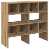 Schoenenrekken Stapelbaar 89,5X30X40 Cm Artisanaal Eiken