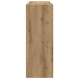 Schoenenrekken Stapelbaar 89,5X30X40 Cm Artisanaal Eiken