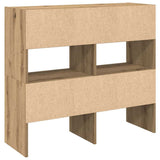 Schoenenrekken Stapelbaar 89,5X30X40 Cm Artisanaal Eiken