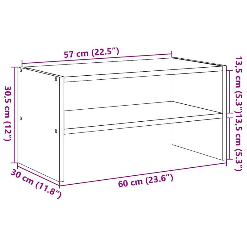 Schoenenrek Stapelbaar 60X30X30,5 Cm