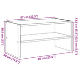 Schoenenrek Stapelbaar 60X30X30,5 Cm Eikenkleurig