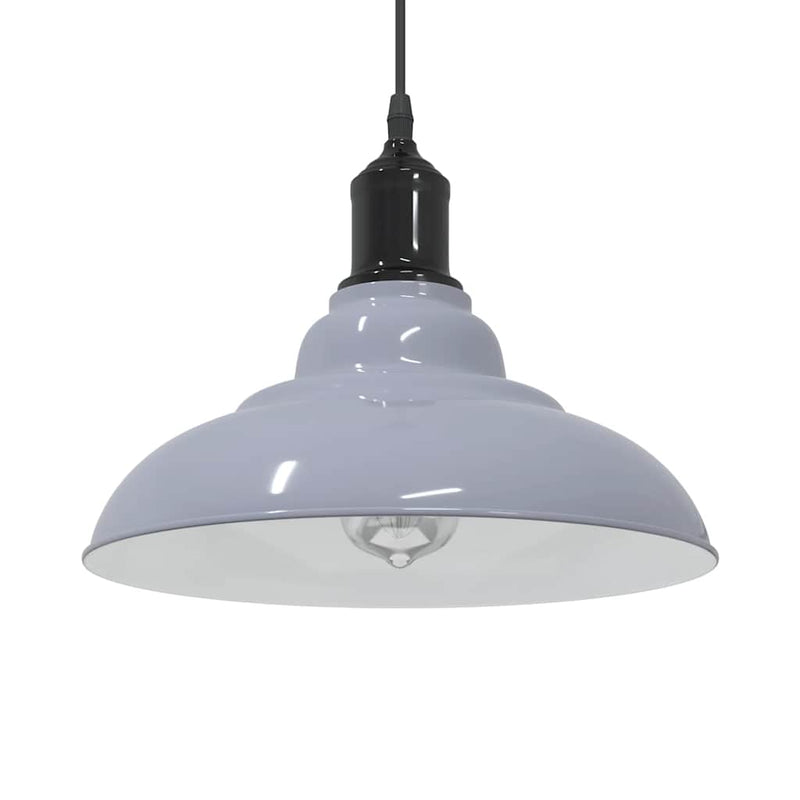 Hanglamp In Hoogte Verstelbaar E27 Ø31 Cm Metaal Glanzend Wit