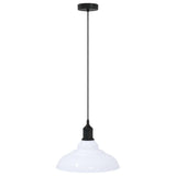 Hanglamp In Hoogte Verstelbaar E27 Ø31 Cm Metaal Glanzend Wit