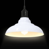 Hanglamp In Hoogte Verstelbaar E27 Ø31 Cm Metaal Glanzend Wit