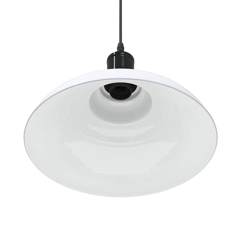 Hanglamp In Hoogte Verstelbaar E27 Ø31 Cm Metaal Glanzend Wit