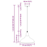 Hanglamp In Hoogte Verstelbaar E27 Ø31 Cm Metaal Glanzend Wit