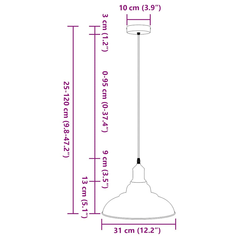 Hanglamp In Hoogte Verstelbaar E27 Ø31 Cm Metaal Glanzend Wit