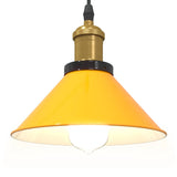 Hanglamp In Hoogte Verstelbaar E27 Ø22 Cm Metaal Glanzend Geel