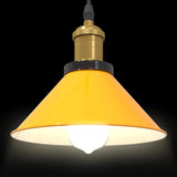 Hanglamp In Hoogte Verstelbaar E27 Ø22 Cm Metaal Glanzend Geel