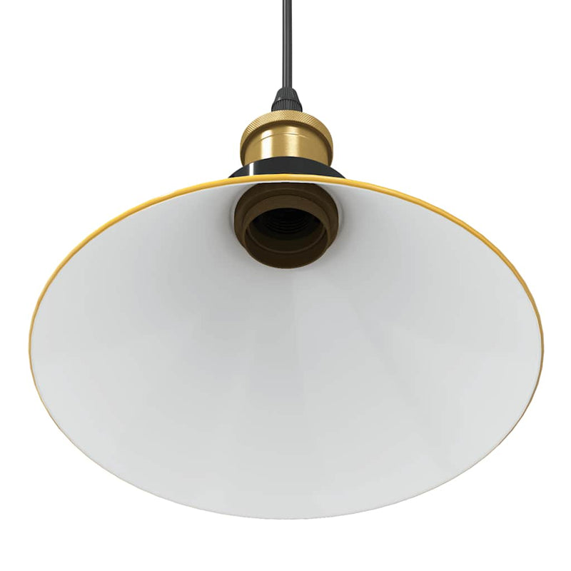 Hanglamp In Hoogte Verstelbaar E27 Ø22 Cm Metaal Glanzend Geel