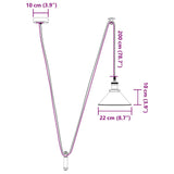 Hanglamp In Hoogte Verstelbaar E27 Ø22 Cm Metaal Glanzend Geel