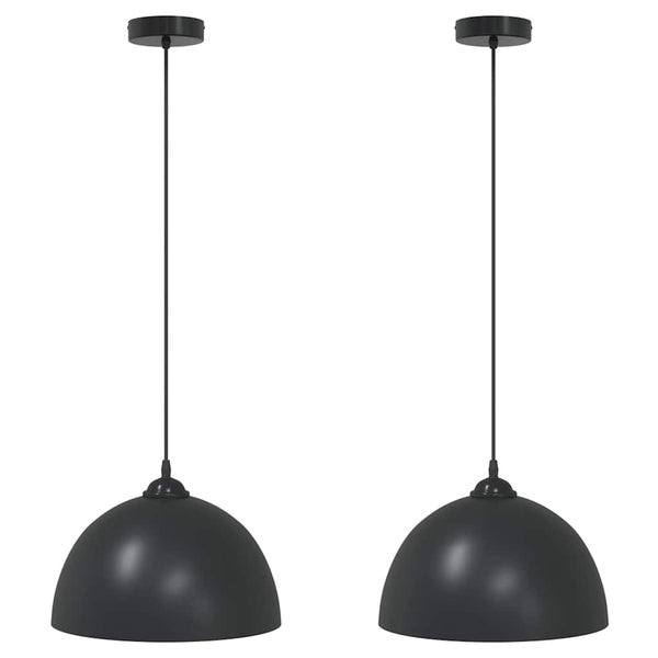 Hanglampen 2 St In Hoogte Verstelbaar E27 30 Cm Metaal