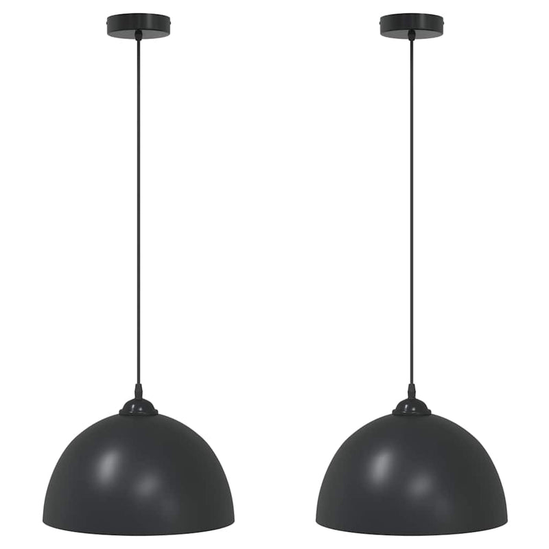 Hanglampen 2 St In Hoogte Verstelbaar E27 30 Cm Metaal