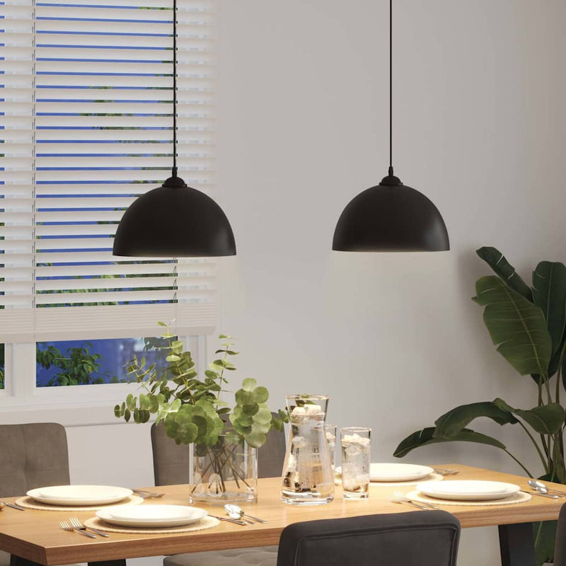 Hanglampen 2 St In Hoogte Verstelbaar E27 30 Cm Metaal