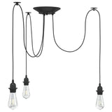 Hanglamp E27 Metaal Zwart