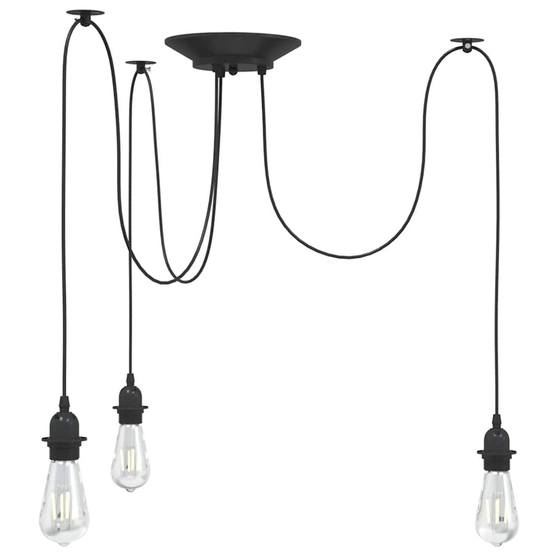 Hanglamp E27 Metaal Zwart