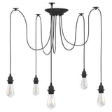 Hanglamp E27 Metaal Zwart