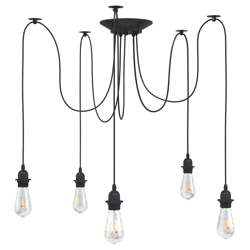 Hanglamp E27 Metaal Zwart