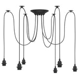 Hanglamp E27 Metaal Zwart