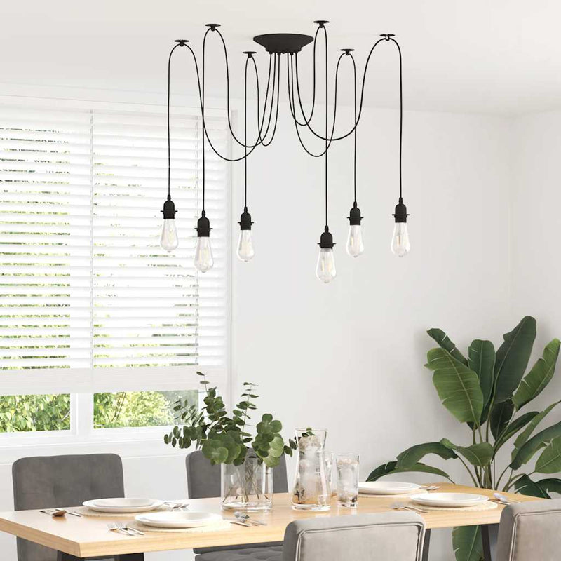 Hanglamp E27 Metaal Zwart