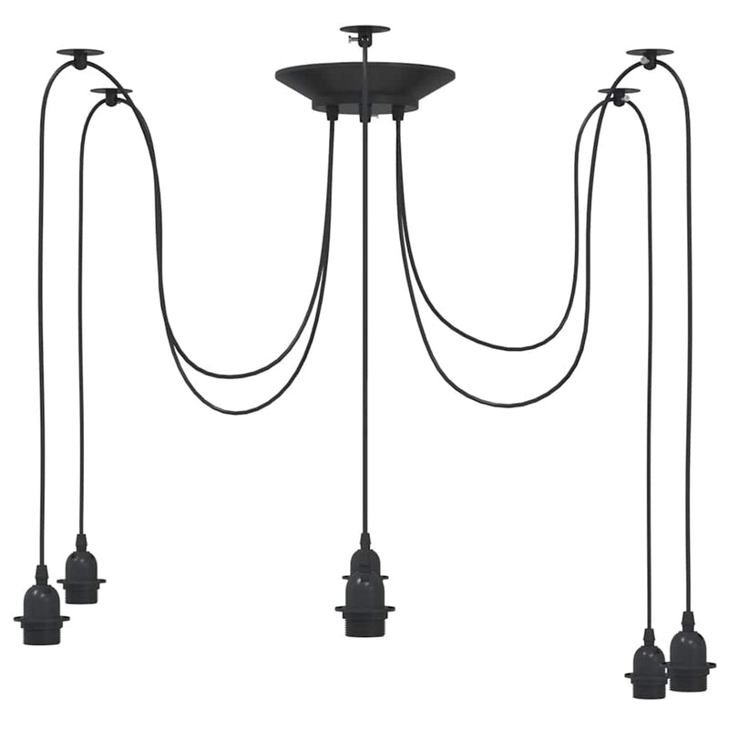 Hanglamp E27 Metaal Zwart