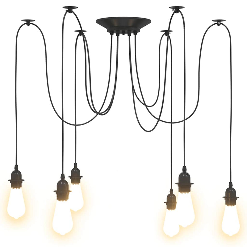 Hanglamp E27 Metaal Zwart