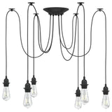 Hanglamp E27 Metaal Zwart