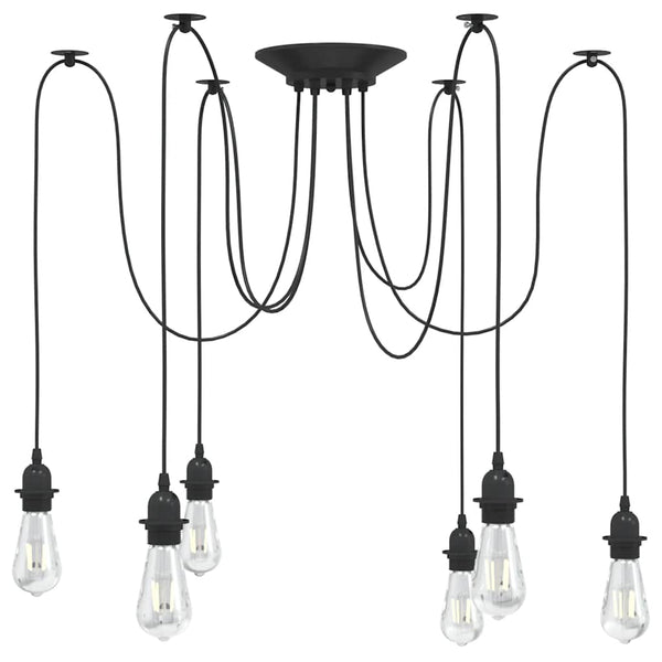 Hanglamp E27 Metaal Zwart