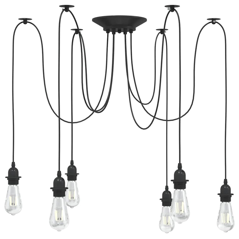 Hanglamp E27 Metaal Zwart