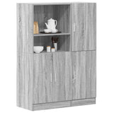 2-Delige Keukenkastenset Bewerkt Hout