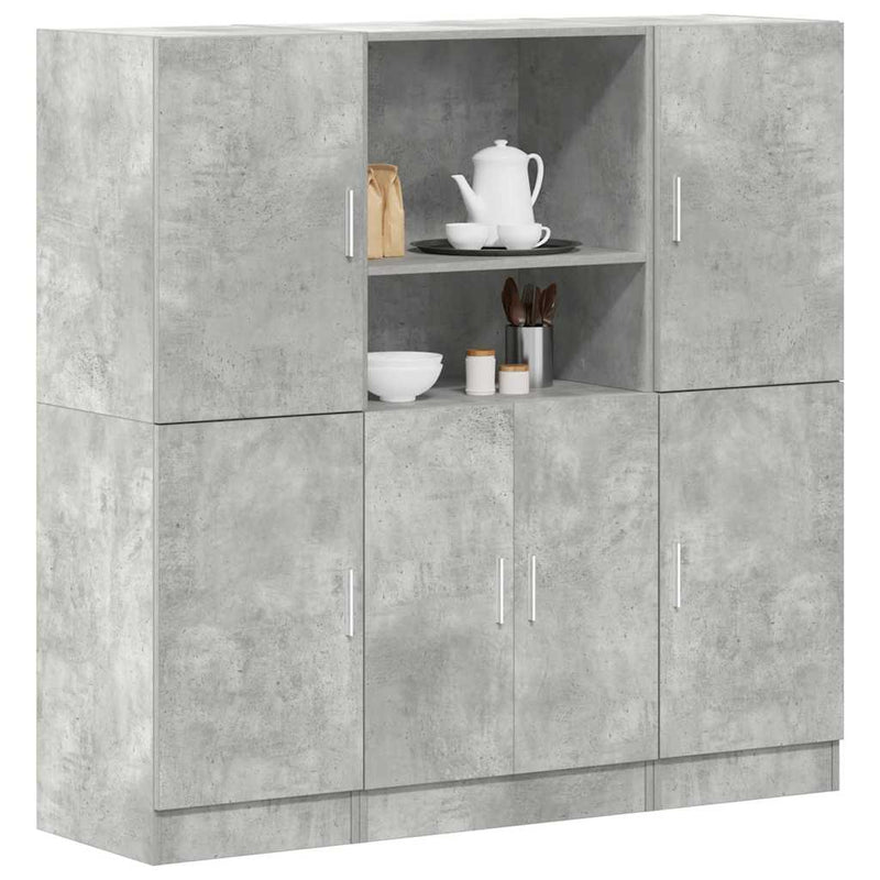3-Delige Keukenkastenset Bewerkt Hout Kleurig