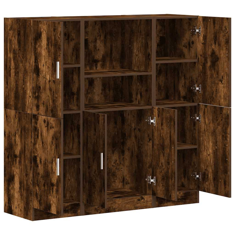 3-Delige Keukenkastenset Bewerkt Hout Kleurig