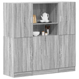 3-Delige Keukenkastenset Bewerkt Hout Kleurig