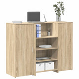 Receptiebalie 155X50X103,5 Cm Bewerkt Hout Eiken