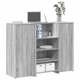 Receptiebalie 155X50X103,5 Cm Bewerkt Hout Eiken