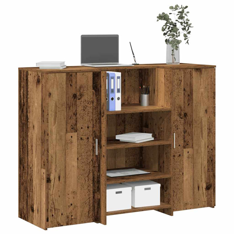 Receptiebalie 155X50X103,5 Cm Bewerkt Hout Eiken