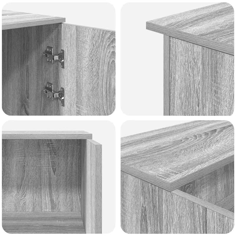 Receptiebalie 155X50X103,5 Cm Bewerkt Hout Eiken