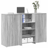 Receptiebalie 155X50X103,5 Cm Bewerkt Hout Eiken