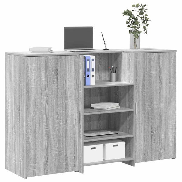 Receptiebalie 155X50X103,5 Cm Bewerkt Hout Eiken