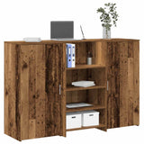 Receptiebalie 155X50X103,5 Cm Bewerkt Hout Eiken