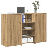 Receptiebalie 155X50X103,5 Cm Bewerkt Hout Eiken