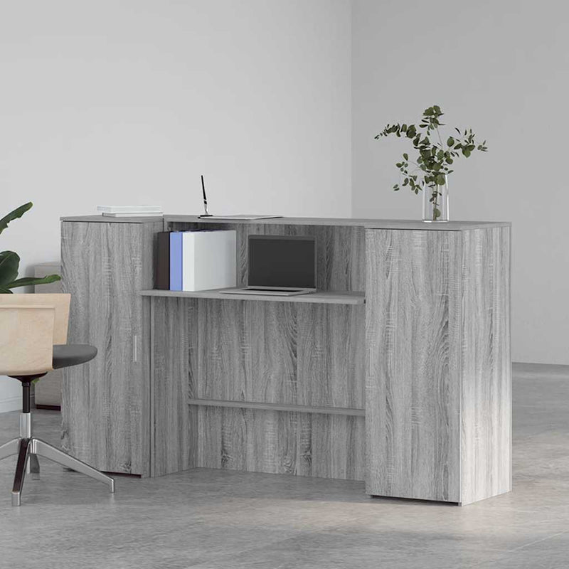 Receptiebalie 180X50X103,5 Cm Bewerkt Hout Eiken