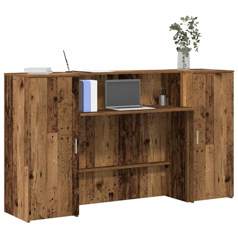 Receptiebalie 180X50X103,5 Cm Bewerkt Hout Eiken