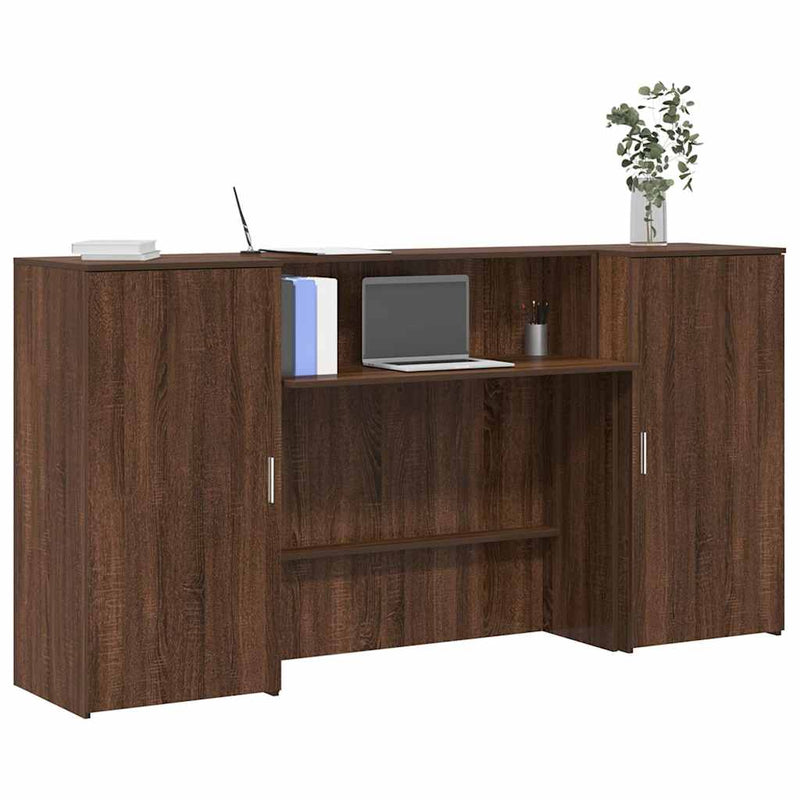 Receptiebalie 180X50X103,5 Cm Bewerkt Hout Eiken