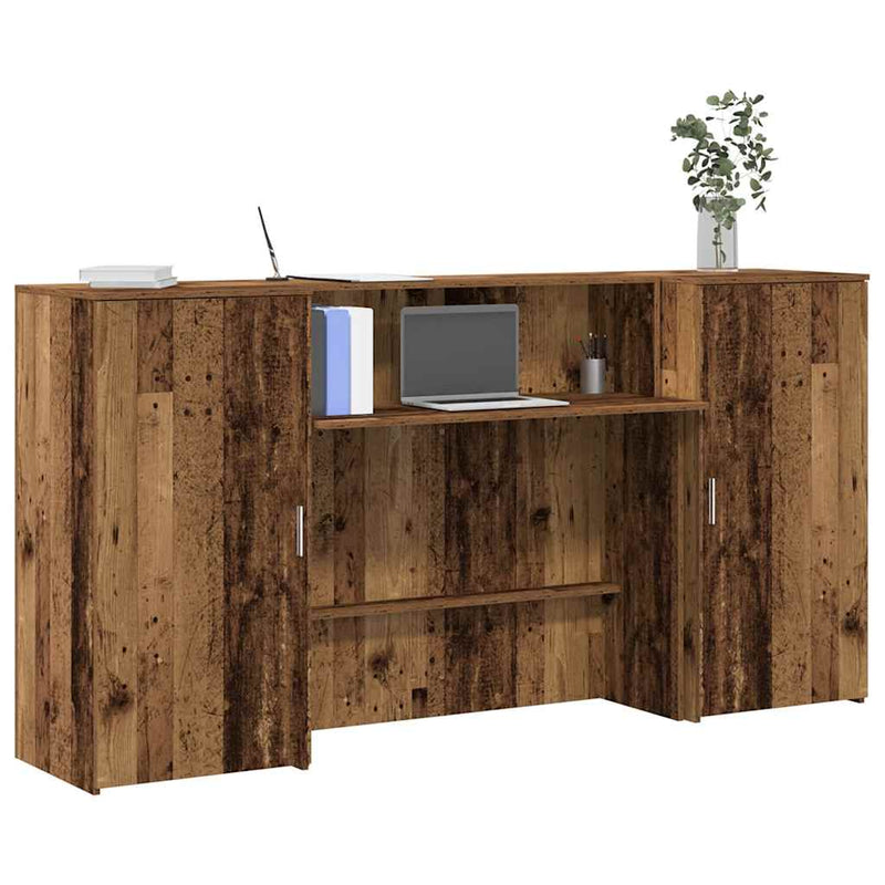 Receptiebalie 180X50X103,5 Cm Bewerkt Hout Eiken